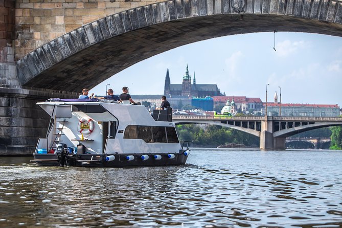 3 Hours Prague Private Boat Cruise Beer or Prosecco Unlimited - Dancing House and the first city views