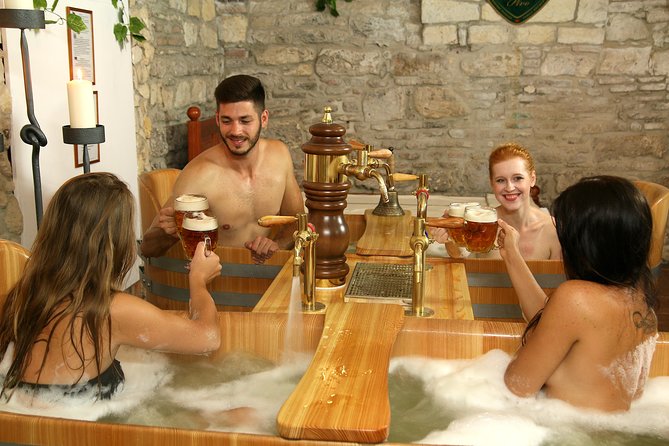 Beer Bath with Unlimited beer! - The heated bed and the shower