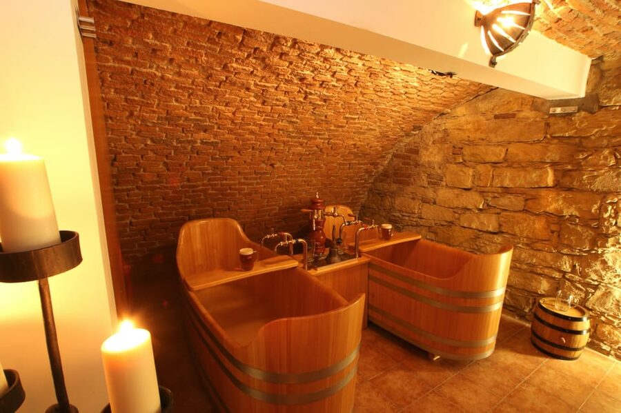 Caroline Bernard Beer Spa Prague with Beer & Massage Option - The private beer bath and Bernard beer on tap