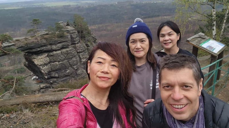 Day trip from Prague to Bohemian and Saxon Switzerland - Bastei: sandstone cliffs above the Elbe