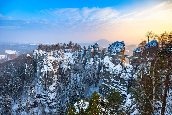 Dresden Christmas Market & Bastei Saxon Switzerland Tour from Prague - Bastei Bridge and the sandstone towers
