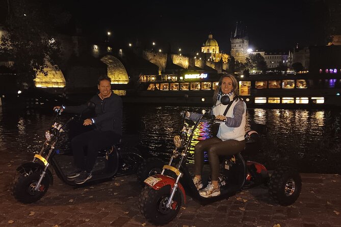 Electric Trike Night Tour in Prague - Live Guided - Letna Park and the five-bridge view