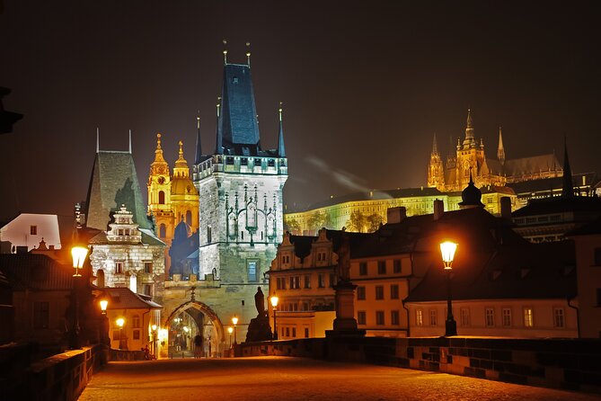 Evening View Walk in Prague - Meeting beside the Old Town Bridge Tower