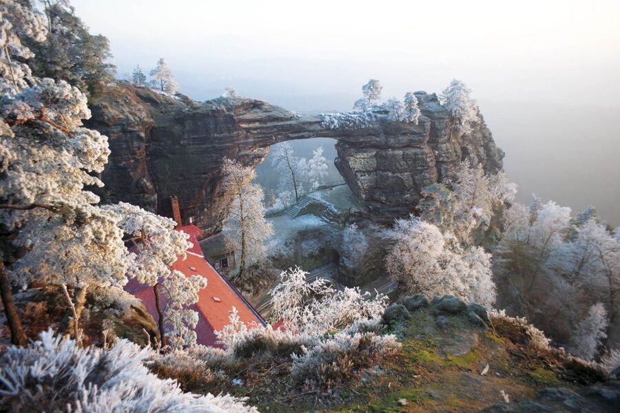From Prague: Bohemian & Saxon Switzerland Semi Private Tour - Walking to Pravčická Gate