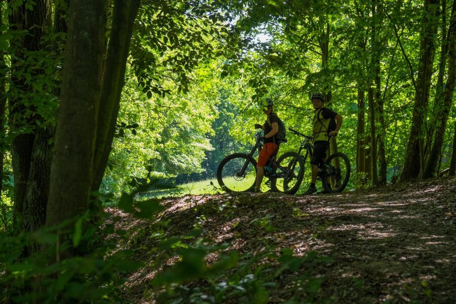 From Prague: E-Mountain Biking Trip to the Bohemian Paradise - Through the sandstone gorge