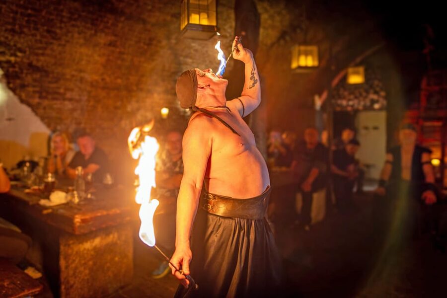 From Prague: Medieval Dinner, Show, Castle and Brewery - Beer brewed in copper kettles over an open fire