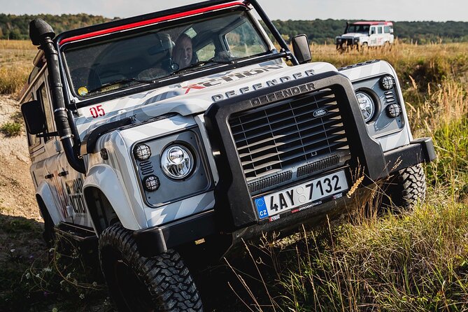 Full-day Land Rover driving off-road experience Prague - A field lunch breaks up the driving