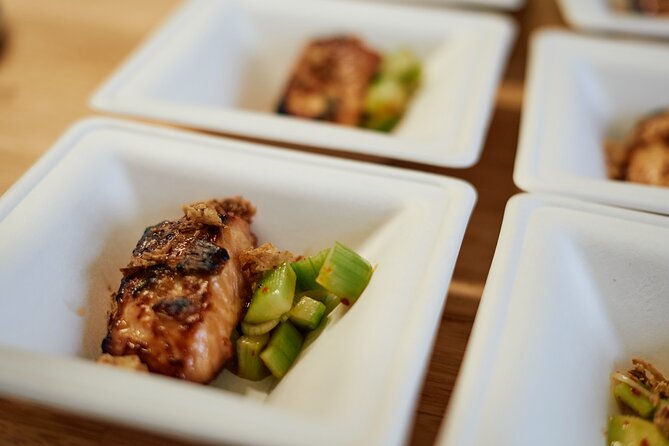 Gourmet Brunch with Chef: Unlimited Drinks & Stunning River Views - Citrus grilled salmon from the garden