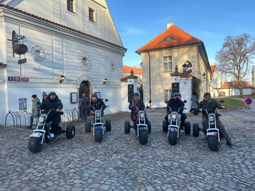Grand City Tour on Electric Trike in Prague - Live Guided - Strahov Monastery and the Great Strahov Stadium