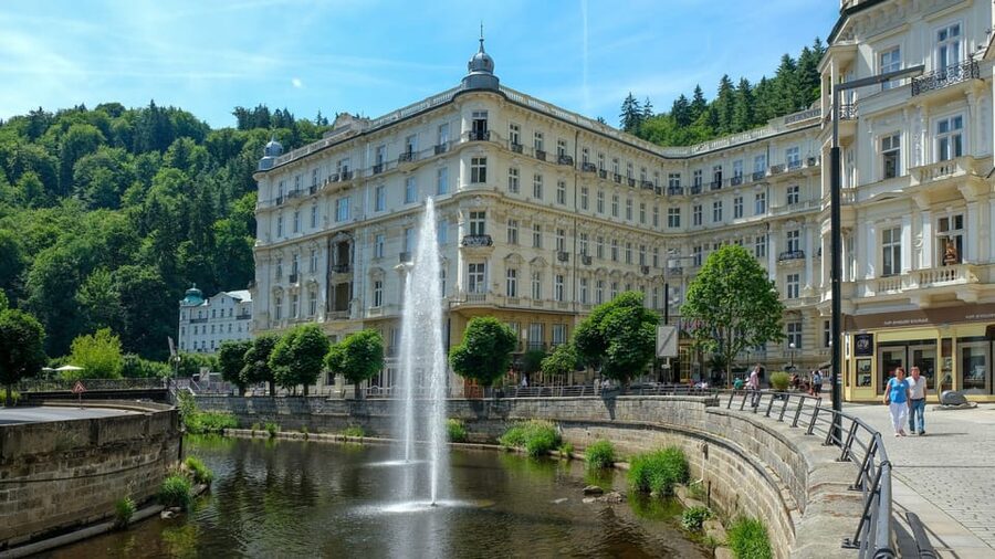 Karlovy Vary excursion - Tasting Becherovka, spa wafers, and spring water