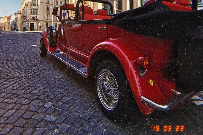 Karlstejn Castle in Vintage Convertible Car - The private format and flexible finish