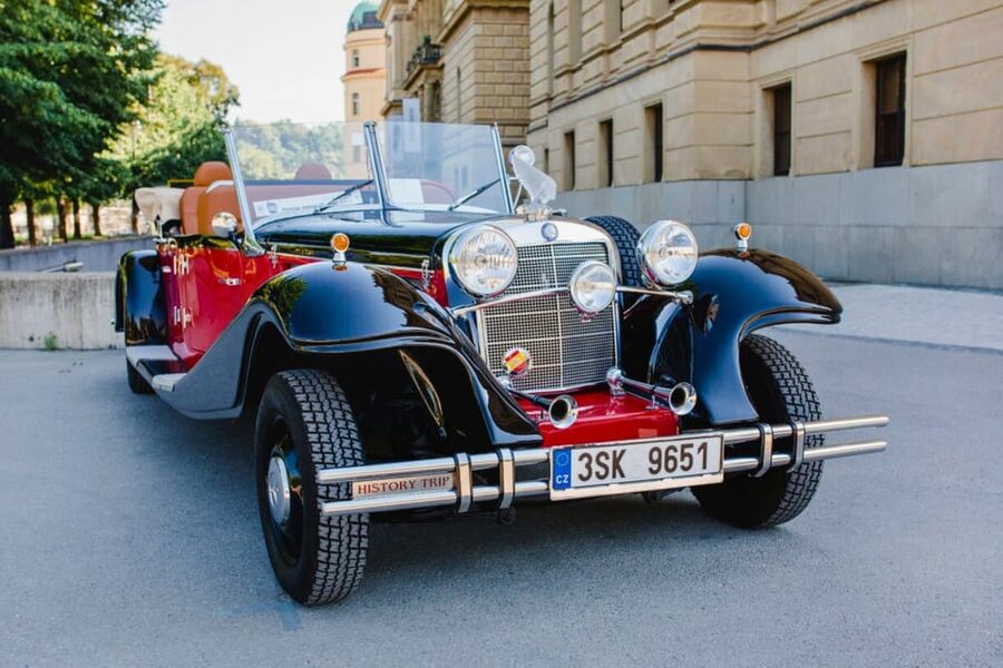 Prague: 120min Private Tour in Vintage Car, up to 6people! - The riverfront and Prague’s modern side
