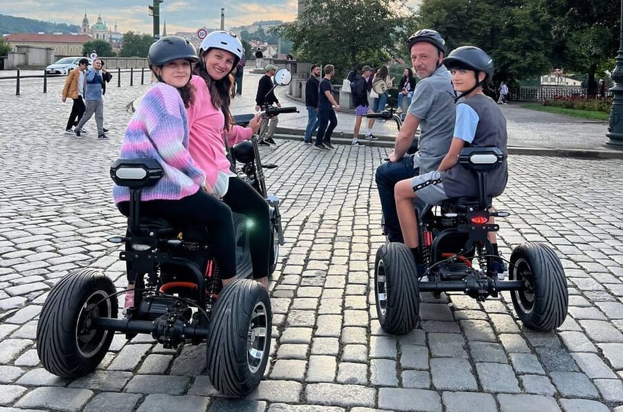 Prague: 2 hours FUN TRIKE tour in Prague with guide - How the trikes feel on cobbles and traffic