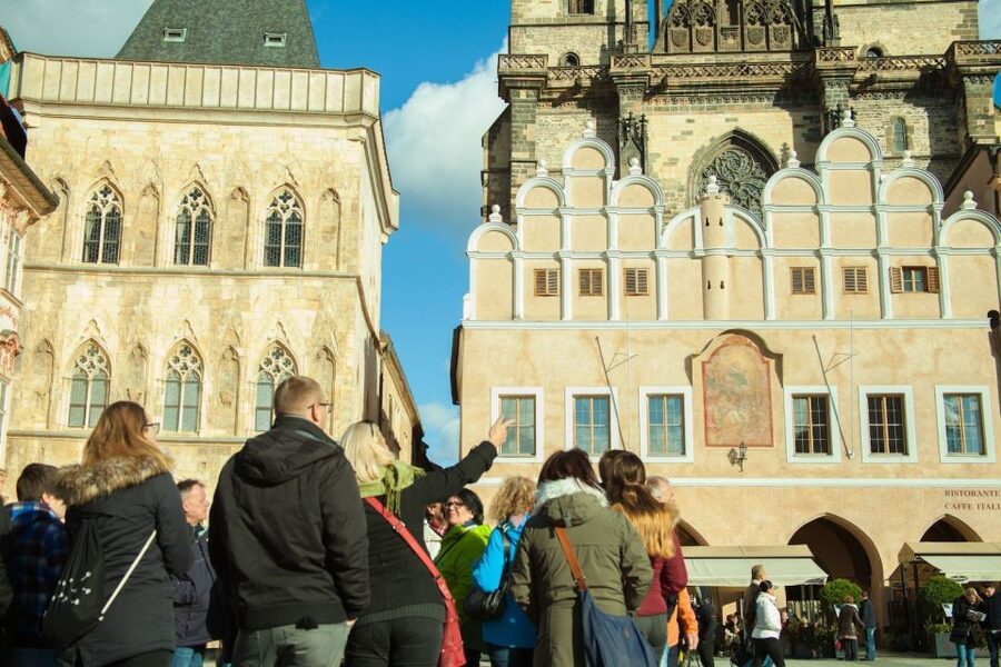 Prague: 3-Hour Old Town and Prague Castle Tour in German - Clementinum, New Town Hall, and the approach to Charles Bridge