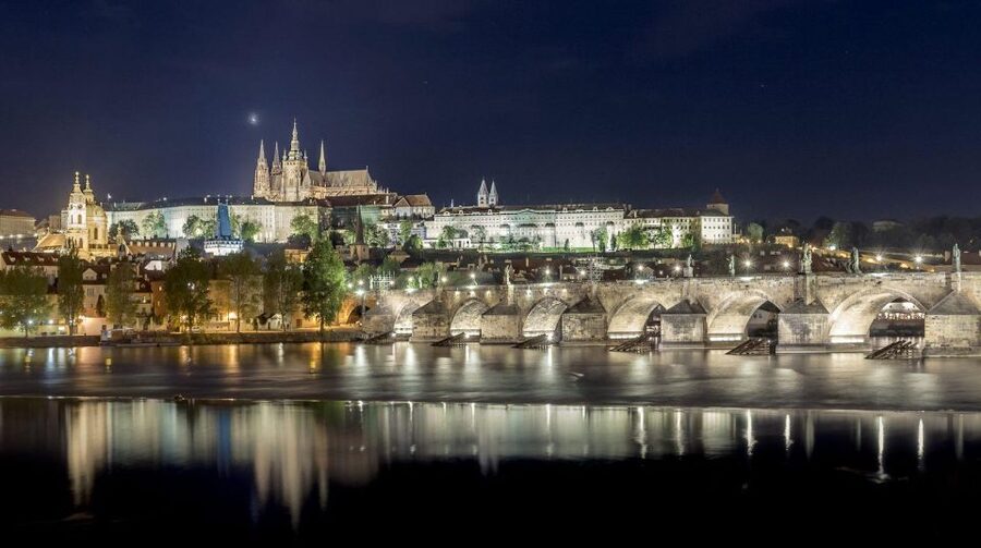 Prague: Alchemy & Mysteries Bridge and Castle Evening Tour - The tram to Prague Castle