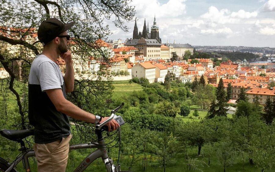 Prague "ALL-IN-ONE" City E-Bike Tour - Charles Bridge and the final approach to Old Town