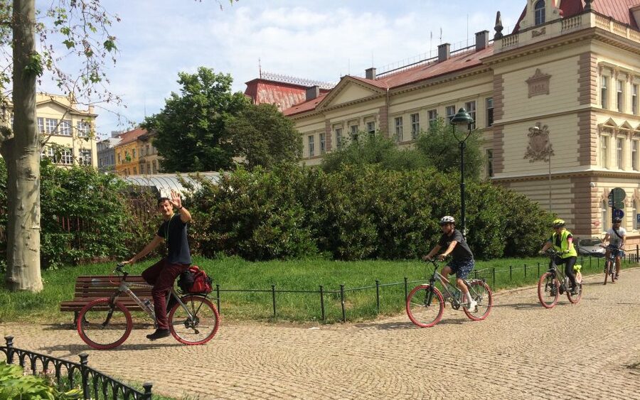 Prague "ALL-IN-ONE" City E-Bike Tour - Wenceslas Square and the first part of the city tour