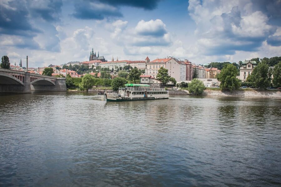 Prague: An unforgettable 2-hour cruise on the Vltava River. - Green slopes, ponds, and river wildlife