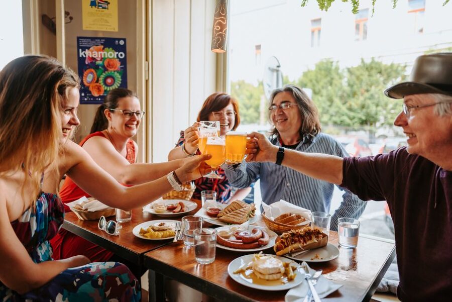 Prague: Award-Winning Old Town Food Tour with Four Drinks - The third food stop: a fuller taste of Czech dining