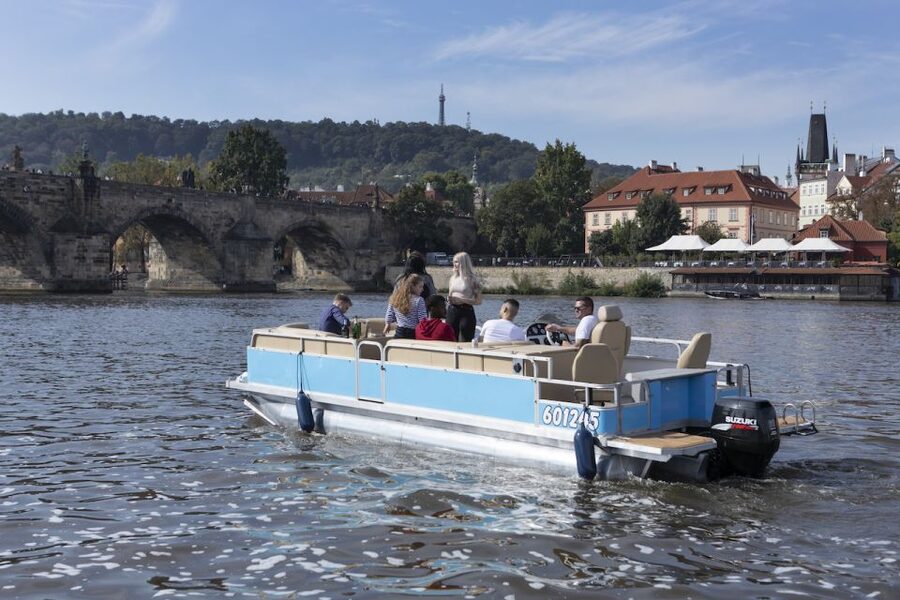 Prague: Beer Boat Tour - The National Theatre and Prague’s riverfront