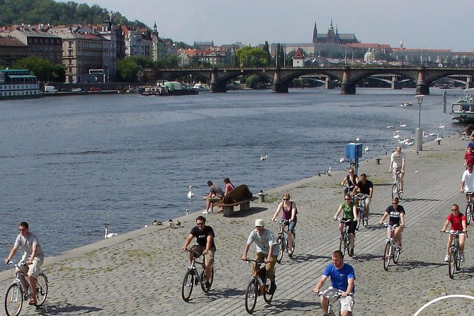 Prague Bike Tour - Climbing toward Prague Castle
