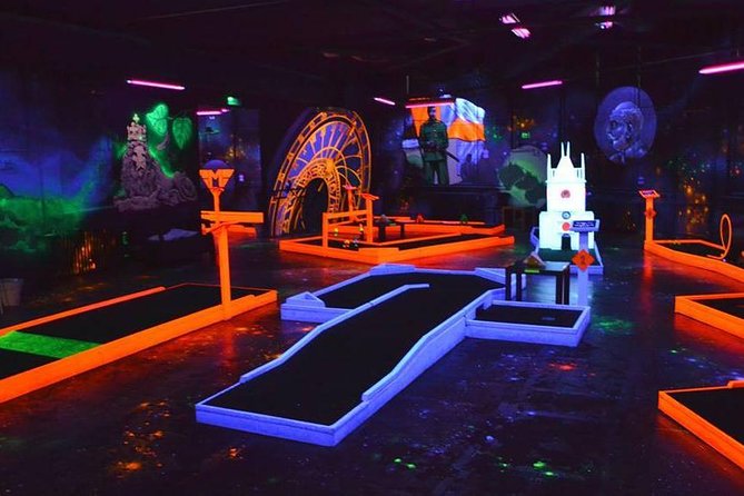 Prague Black Light Mini Golf and Games with free Drinks - Key points to know before you book