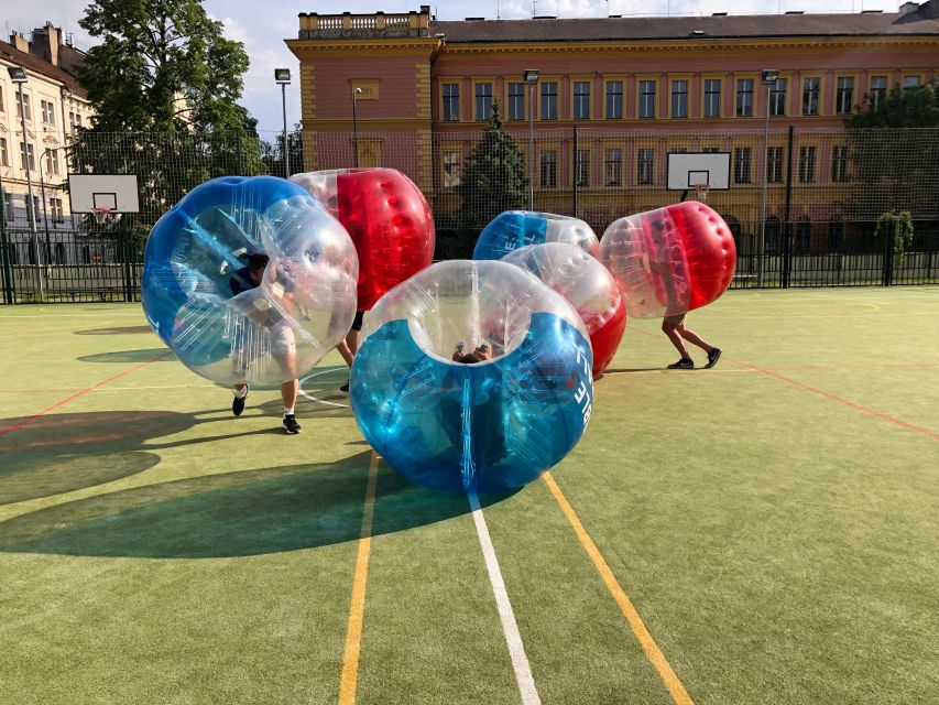 Prague: Bubbles football in city centre of Prague - English Instruction and Meeting Details
