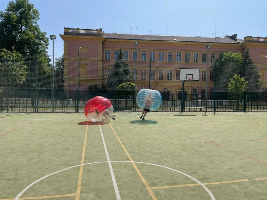 Prague: Bubbles football in city centre of Prague - Weather and the Outdoor Factor