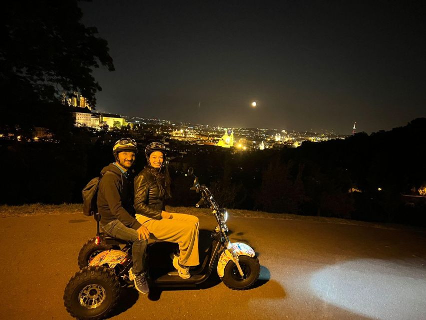 Prague City sightseeing in Night Trike Tour - Letná Park and the Prague Metronome