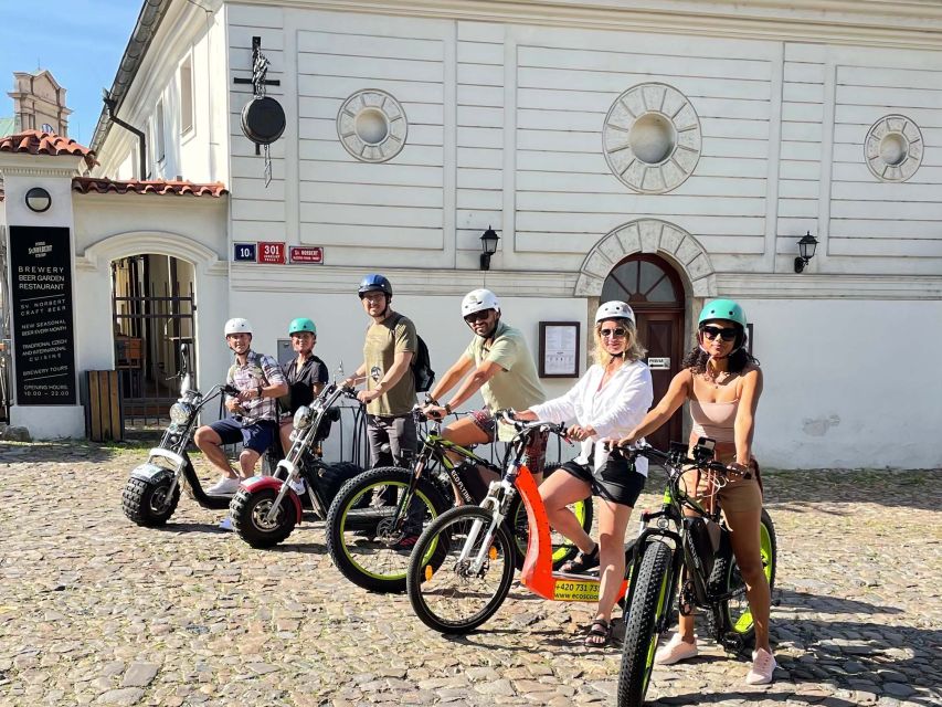 Prague: City Viewpoints Tour by Electric Fat Bike - Petřín Hill and the tower above the trees