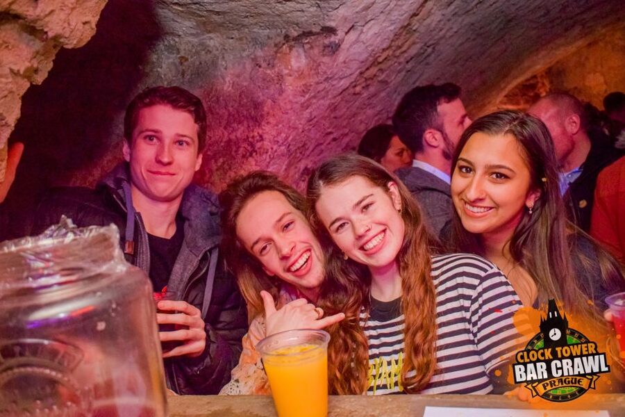 Prague: Clock Tower Bar Crawl with Drinks and Shots - The open-bar first stop