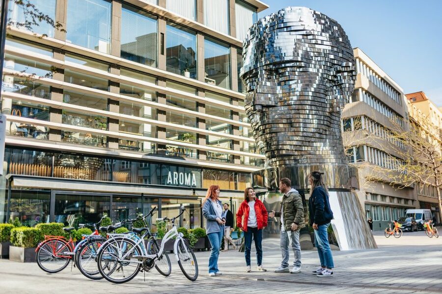 Prague: Complete Bike Tour - New Town and the stories of modern Prague