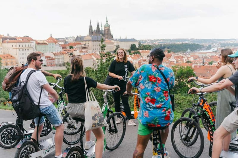 Prague: E-Scooter Grand City & Panoramas Small-Group Tour - Starting beneath Charles Bridge