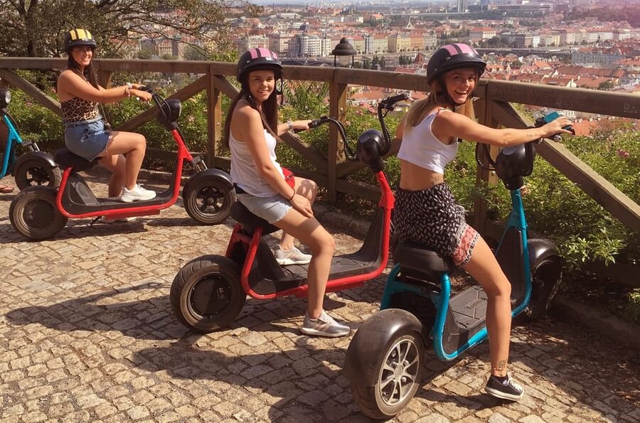 Prague Electric Scooter and eBike Grand Tour - Petřín Hill for the city view