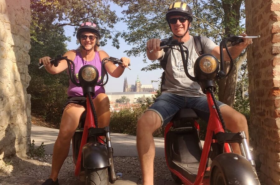 Prague Electric Scooter and eBike Grand Tour - Charles Bridge, the National Theater, and the Old Town