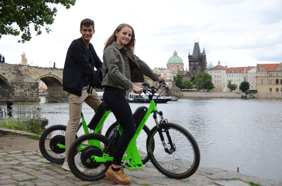 Prague: Electric Scooter & Cruiser Fat eBike Rental - Riding, walking, and seeing more