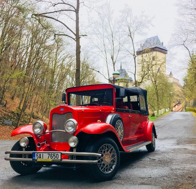 Prague: Fairytale Karlstejn Castle in Retro-Style Car - The retro car changes the feel of the journey