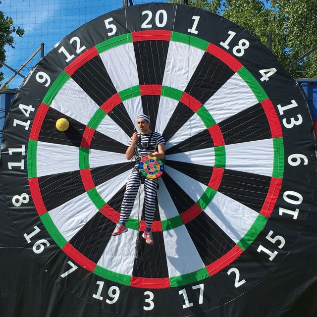 Prague : Giant Foot Darts and Giant Beer Pong Game - The bachelor prank option