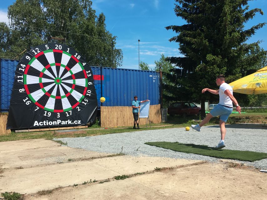 Prague : Giant Foot Darts and Giant Beer Pong Game - What the $88 price really covers