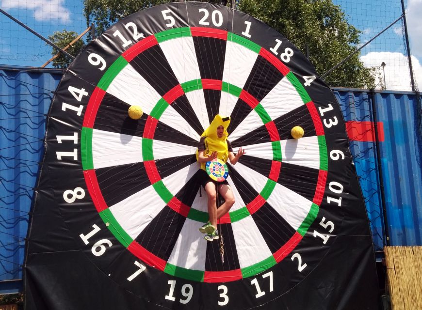 Prague: Giant Football Darts Game with Round of Beers & BBQ - What happens if Prague weather turns wet