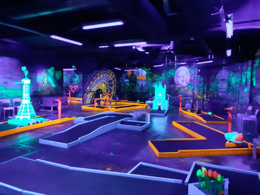 Prague: Glow Golf Mini Golf Game by UV Light - Glowsticks, Face Paint, and the Right Clothes