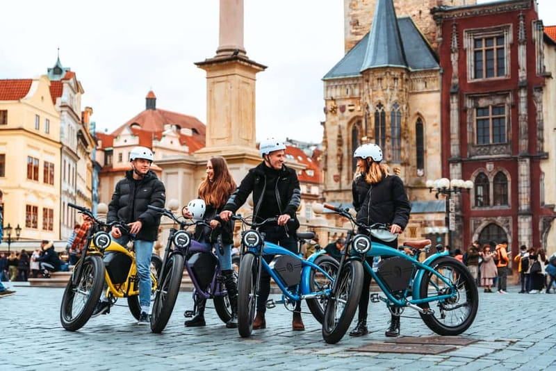 Prague: Grand City Tour on Fat e-Bike - John Lennon Wall and a playful finish