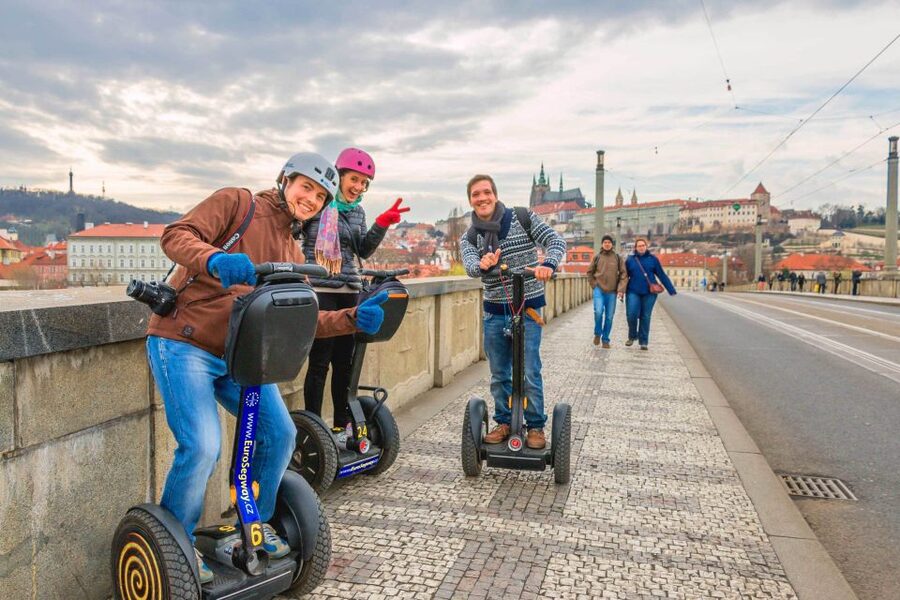 Prague: Grand Segway and eScooter Live Guided City Tour - From Old Town Square to the John Lennon Wall