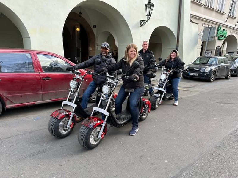 Prague: Guided Fat Tire e-Scooter Tour - What riding a fat-tire scooter is like