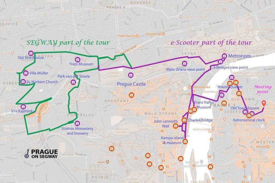 Prague: Half-Day Guided Tour by Segway and E-Scooter - Kafka’s statues and Prague’s narrowest alley