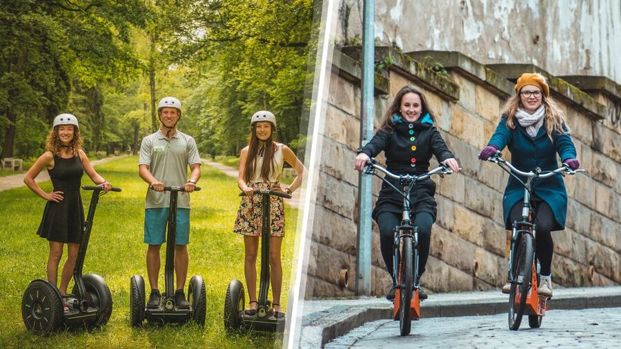 Prague Highlights: Segway & E-Scooter Tour with Taxi Pick-Up - Petrin Hill, the river, and the central sights