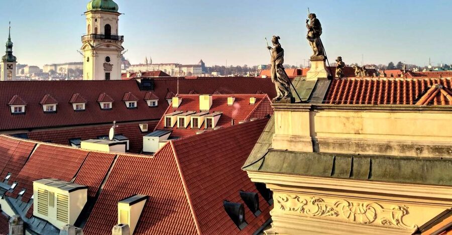 Prague: Klementinum Library & Astronomical Tower Guided Tour - Entering a city block of Prague history