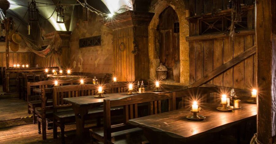 Prague: Medieval Dinner with Transfers - Descending the 30 steps