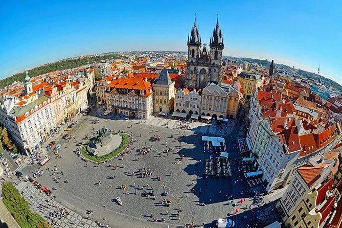 Prague Old Town tour and external Jewish Quarter - Municipal House and the Powder Tower exterior