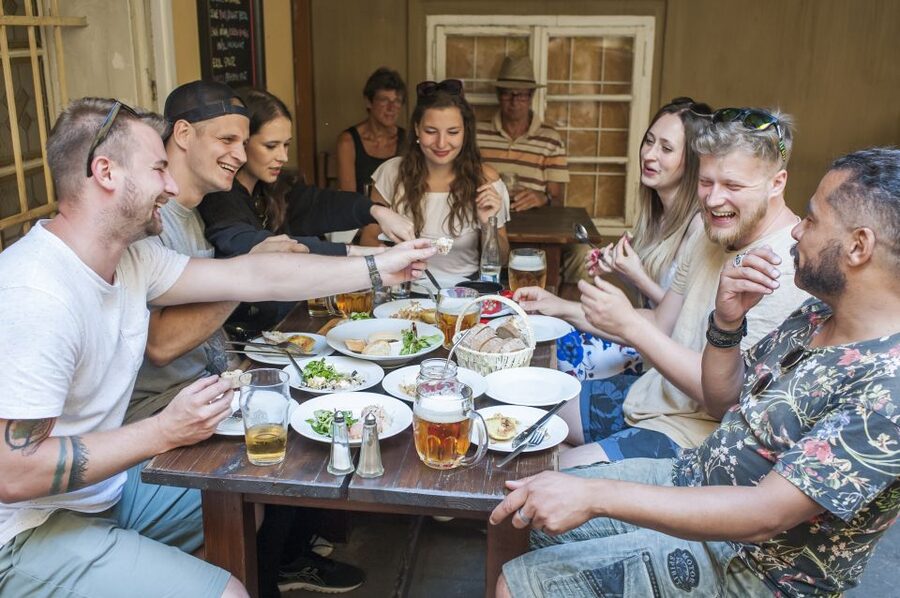 Prague: One Prague Tour with Local Food & Beer - Old Town Road: famous squares and quieter Jewish Town lanes